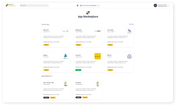 BIMData Marketplace